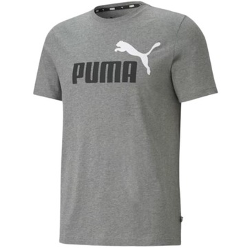 PUMA KOSZULKA MĘSKA T-SHIRT ESS+2 COL SZARA r.L