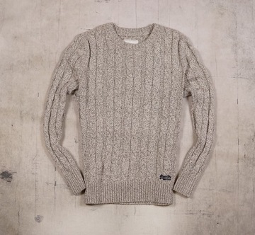 SUPERDRY JAPAN VINTAGE _ SWETER WARKOCZE _ L _ MEN _ 84% AKRYL