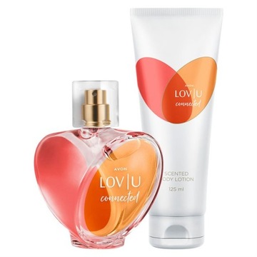 AVON WODA PERFUMOWANA LOV U CONNECTED 50 ML + BALSAM DO CIAŁA 125 ML