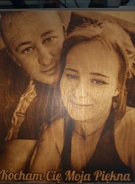 Портрет на заказ, выжженный на дереве, 40х50 см.