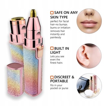 Portable 2 IN 1 Women Epilator Electric Painl