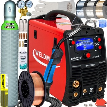 SPAWARKA MIGOMAT WELDMAN MIGTEC MIG 200 LCD IGBT