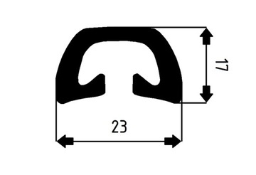 FIAT 125p uszczelka zderzaka tył