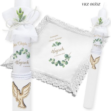 КРЕЩЕННАЯ СВЕЧА и КРЕЩЕННАЯ КЕПОЧКА для мальчика и девочки от КОРОНКИ ВК