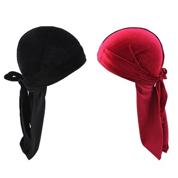 2 szt. Czapka z turbanem z miękkiego aksamitu