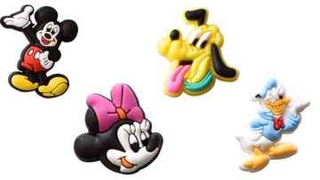 4x Wpinki / Przypinki do butów Crocs i podobnych a'la jibbitz - Disney