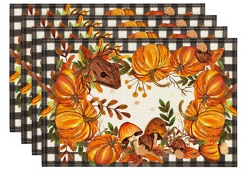 PODKŁADKI NA STÓŁ 45x35cm DEKORACYJNE STYLOWE JESIENNA DYNIE