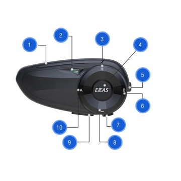 ESTGOUK Q7 Мотоциклетная рация Bluetooth IP67