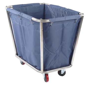 Прочная промышленная корзина для белья из нержавеющей стали.