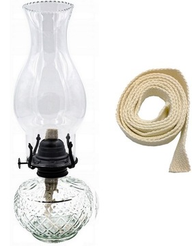 PIĘKNA LAMPA NAFTOWA 550ml. + ZAPASOWY KNOT 50cm.