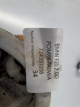 BMW F20 2.0D ČERPADLO PALIVA 724397208