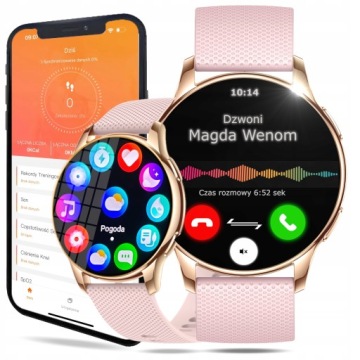 Chytré Hodinky Dámské Elegantní Hovory Tlak Menu Pl Amoled