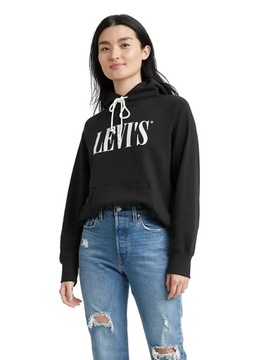 LEVI'S BLUZA DAMSKA GRAPHIC SERIF HOODIE CZARNA