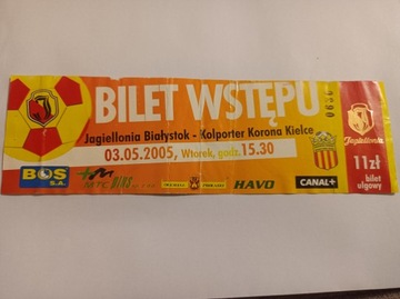 JAGIELLONIA BIAŁYSTOK - KORONA KIELCE 03-05-2005