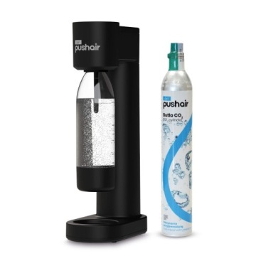 Карбонизатор воды Dafi PushAir (черный) + 2 бутылки по 0,7 л + картридж CO2