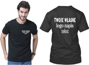 KOSZULKA Z WŁASNYM NADRUKIEM LOGO TEKST NAPIS 3XL