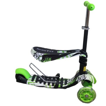 СКЛАДНОЙ ТРЕХКОЛЕСНЫЙ САМОКАТ + КОРЗИНКА ДЛЯ ДЕТЕЙ