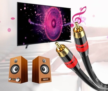 MOZOS RCA КАБЕЛЬ RCA САБВУФЕР ПРЕМИУМ ТОЛЩИНОЙ 3 М ДЛЯ КИНОДИНАМИКА