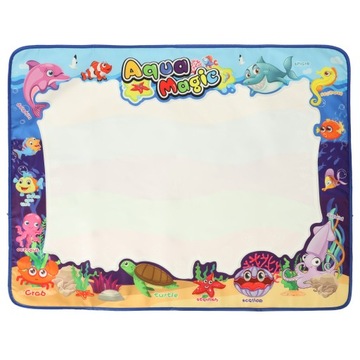 ВОДНЫЙ КОВРИН ДЛЯ РИСОВАНИЯ РИСУНКОВ С ВОДНЫМИ ШТАМПАМИ НАБОР ШТАМПОВ 100Х80СМ