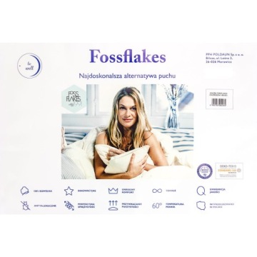 Польская подушка FILLFLAKES 40х40 см, наполнитель искусственный пух фоссхлопья