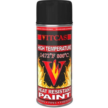 Farba żaroodporna Vitcas 400ml 800°C CZARNA