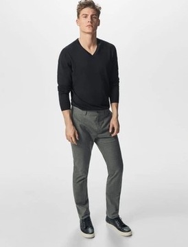 MASSIMO DUTTI NOWE 38 jasny szary EXTRA SLIM FIT bawełna