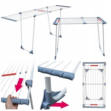 ОТДЕЛЬНО СТОЯЩАЯ ГОРИЗОНТАЛЬНАЯ ВЫДВИЖНАЯ СУШИЛКА ДЛЯ ОДЕЖДЫ И БЕЛЬЯ, 200 СМ