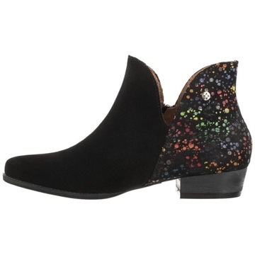 Buty Damskie Botki Wsuwane Zamszowe Maciejka Czarne 04091-63