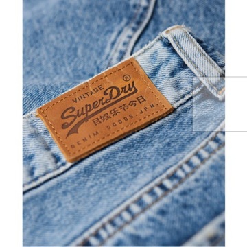 Spódnica SUPERDRY damska jeansowa mini trapezowa krótka r W30