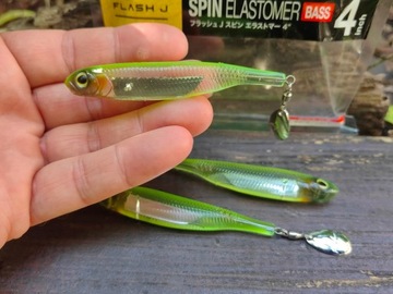 3 Szt. Ripper z blaszką 10 cm Fish Arrow Flash-J Spin Elastomer #05 NOWOŚĆ