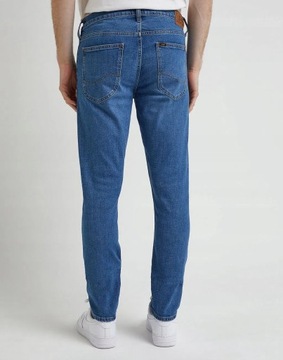 LEE LUKE rurki spodnie jeans slim tapered ZIP FLY Niebieski W34 L32