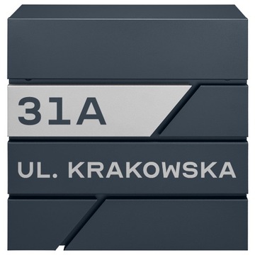 ПОЧТОВЫЙ ЯЩИК ДЛЯ ПИСЬМОВ И ПОЧТЫ, АНТРАЦИТОВЫЙ, СОВРЕМЕННЫЙ + УЗОР, НАДПИСЬ С АДРЕСОМ