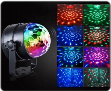 СВЕТОДИОДНЫЙ ПРОЕКТОР DISCO BALL RGB ДЛЯ ВЕЧЕРИНКИ ЛАЗЕР + ПУЛЬТ ДИСТАНЦИОННОГО УПРАВЛЕНИЯ