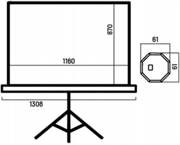 Проекционный экран на штативном экране Overmax