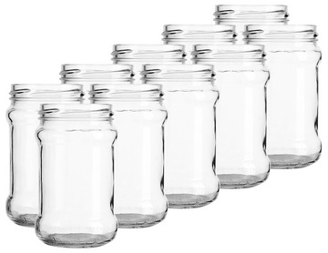 Słoiki 315ml 10szt 320ml SŁOIK SŁÓJ PRZETWORY SOKI