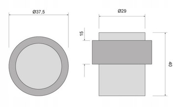 ODBOJNIK ODBÓJ DRZWI PODŁOGOWY 