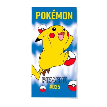 RĘCZNIK POKEMON 70X140 NA BASEN KĄPIELOWY PLAŻOWY BAWEŁNA PIKACHU POKEBALL