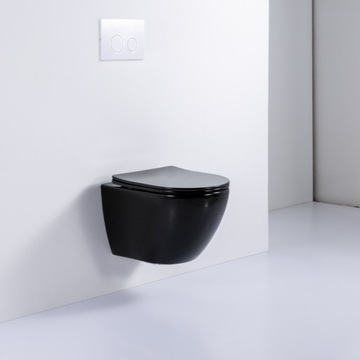 УНИТАЗ VELDMAN БЕЗОБЕДНИК ЧЕРНЫЙ VITO SLIM SEAT