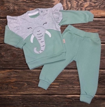 КОМПЛЕКТ ДЛЯ ДЕВОЧКИ, ДЕТСКИЙ СПОРТИВНЫЙ КОСТЮМ, СВИТШОТ, БРЮКИ 74