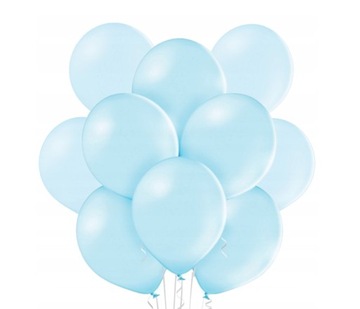 BALONY j. Niebieskie PASTELOWE 30cm 10 SZTUK balon
