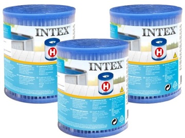 3x Filtr H Wkład do Pompy Basenowej Intex 29007