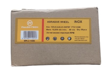 ДИСКИ РЕЖНЫЕ ПО МЕТАЛЛУ INOX 125/0,8 мм FALON-TECH