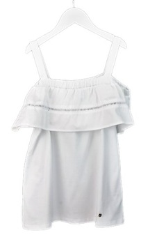 MASSIMO DUTTI BIAŁA BLUZKA OFF SHOULDER (11-12L)