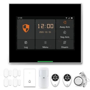 BEZPRZEWODOWY ALARM z LCD 4.3' GSM WiFi SMS DZWONEK TUYA SMART PO POLSKU