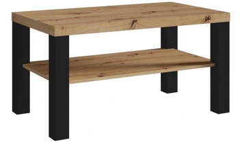 Ława z półką stolik kawowy 100x55 artisan + czarny