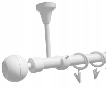 KARNISZ SUFITOWY BIAŁY 19mm OPTIC 140cm cichy