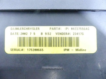 SKRZYNKA BEZPIECZNIKÓW DODGE CARAVAN 04727556AC