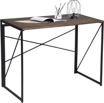 METALOWE DREWNIANE BIURKO STÓŁ SKŁADANE 45X74X90 cm LOFT
