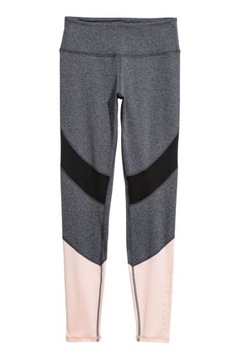 H&M SPORT Legginsy treningowe damskie długie 34 XS