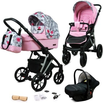 BabyLux Wózek 3w1 dziecięcy spacerówka MARLUX ALU